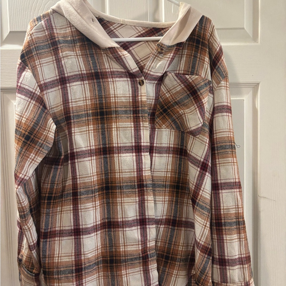 Plaid Button Down Shirt for Women